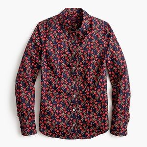 J. Crew Perfect Shirt made with Liberty fabric
